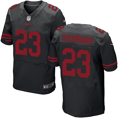 Men's Elite Will Redmond Nike Jersey Black Alternate - #23 NFL San Francisco 49ers